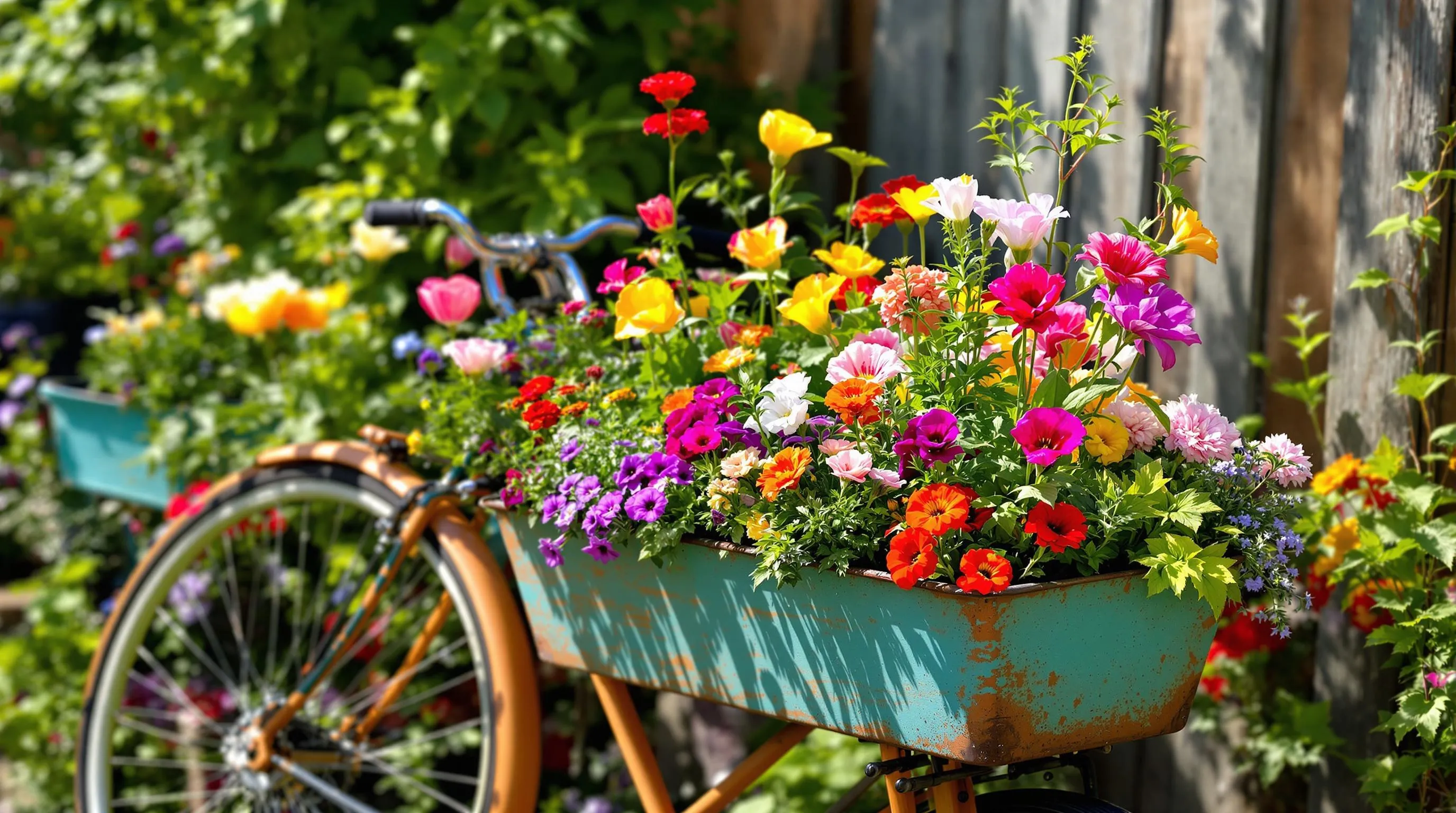 6 bicycle planter ideas