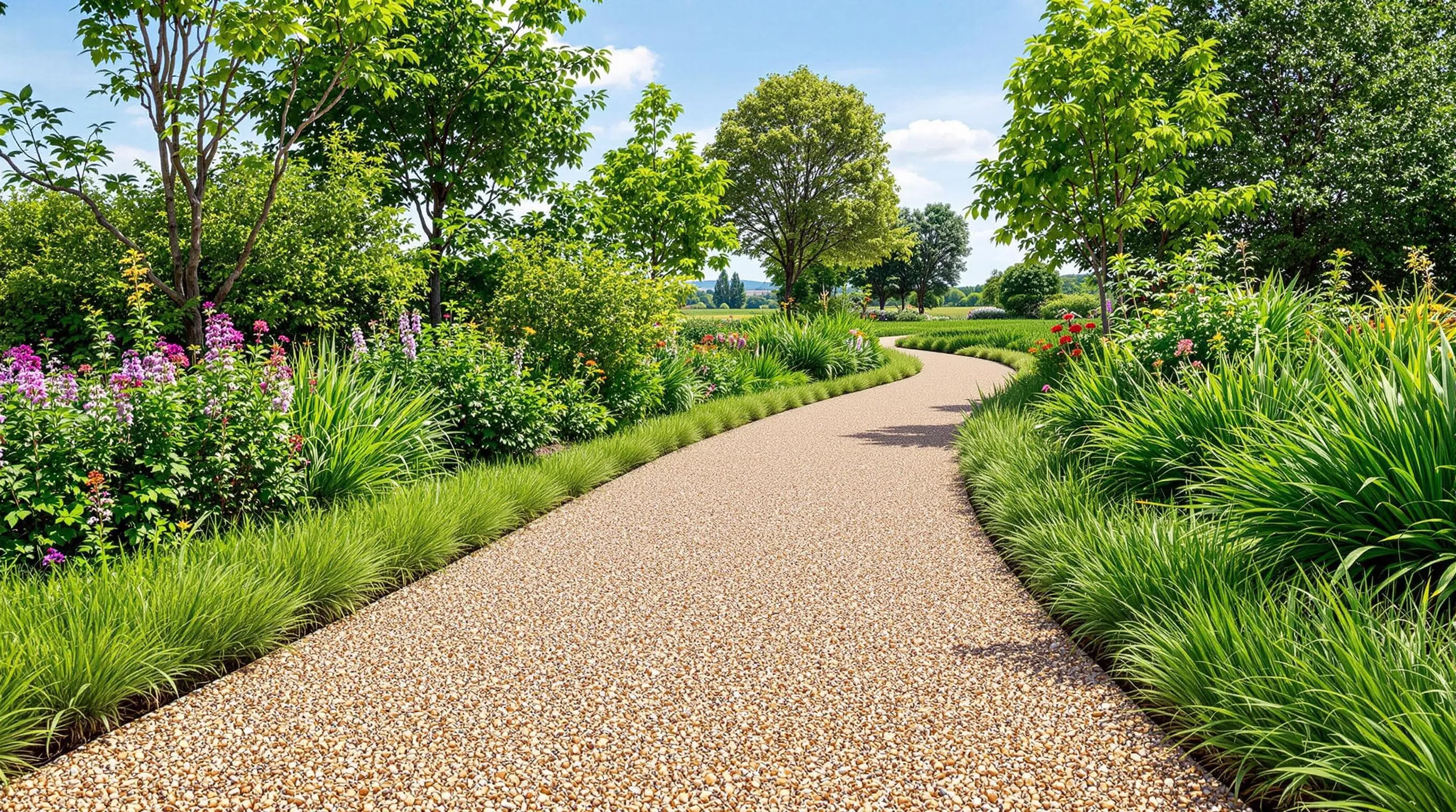 6 gravel drainage path