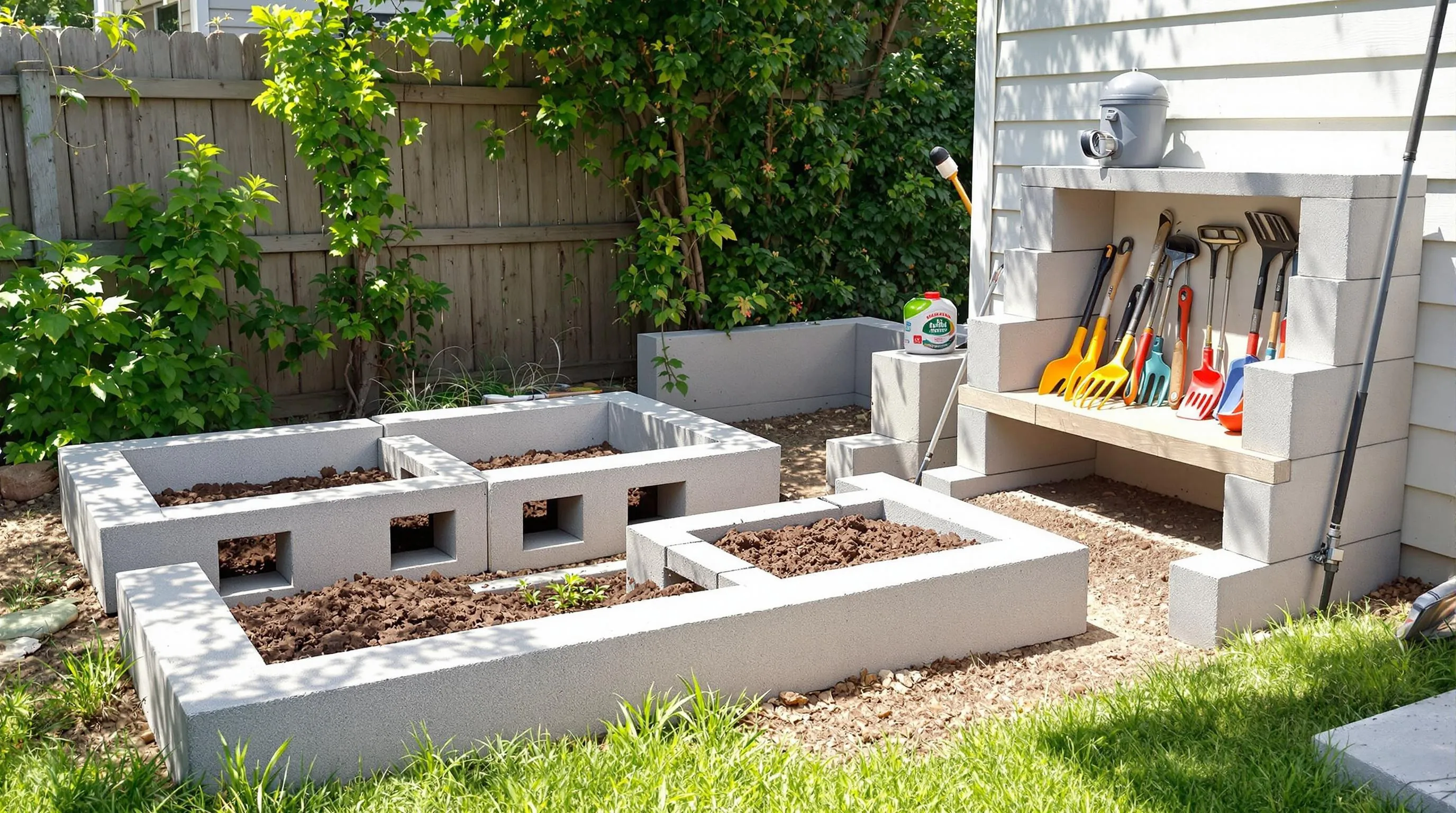 10 Creative Cinder Block Garden Ideas to Transform Your Outdoor Space 8 7 cinder block garden ideas