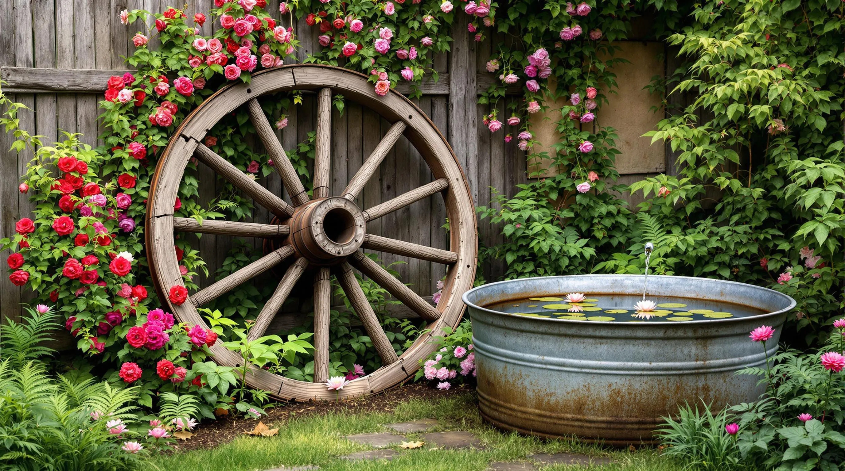 7 vintage garden decor ideas