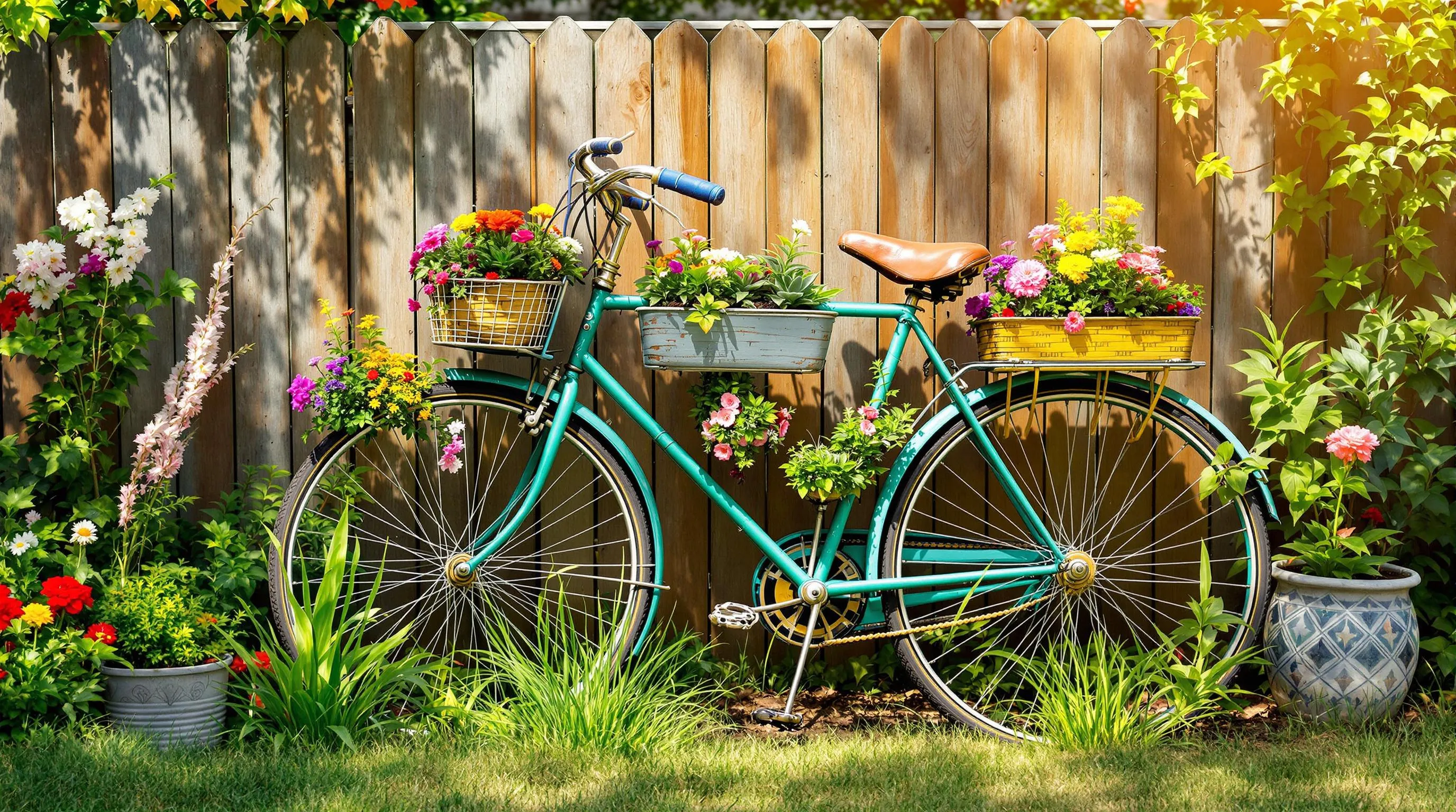 8 bicycle planter ideas