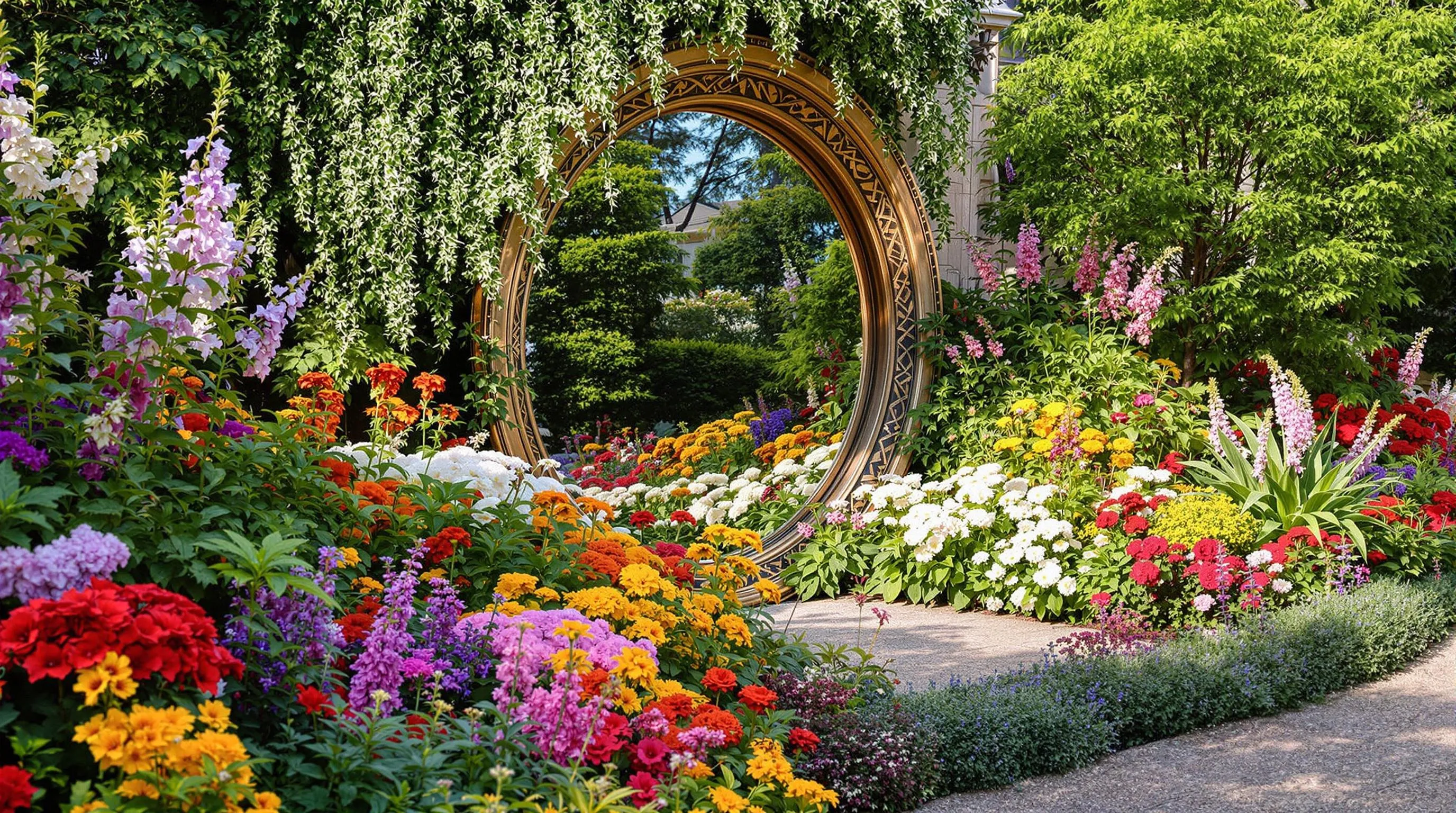 8 garden mirror ideas