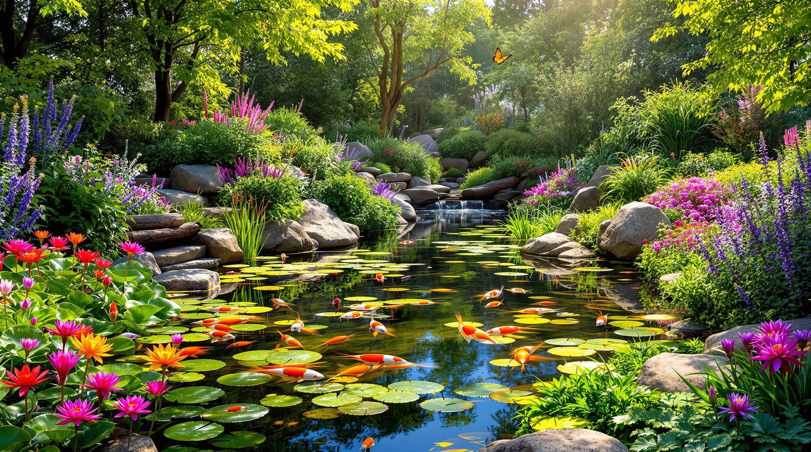 15 Stunning Koi Pond Ideas to Transform Your Backyard into a Peaceful Oasis 10 8 koi pond ideas