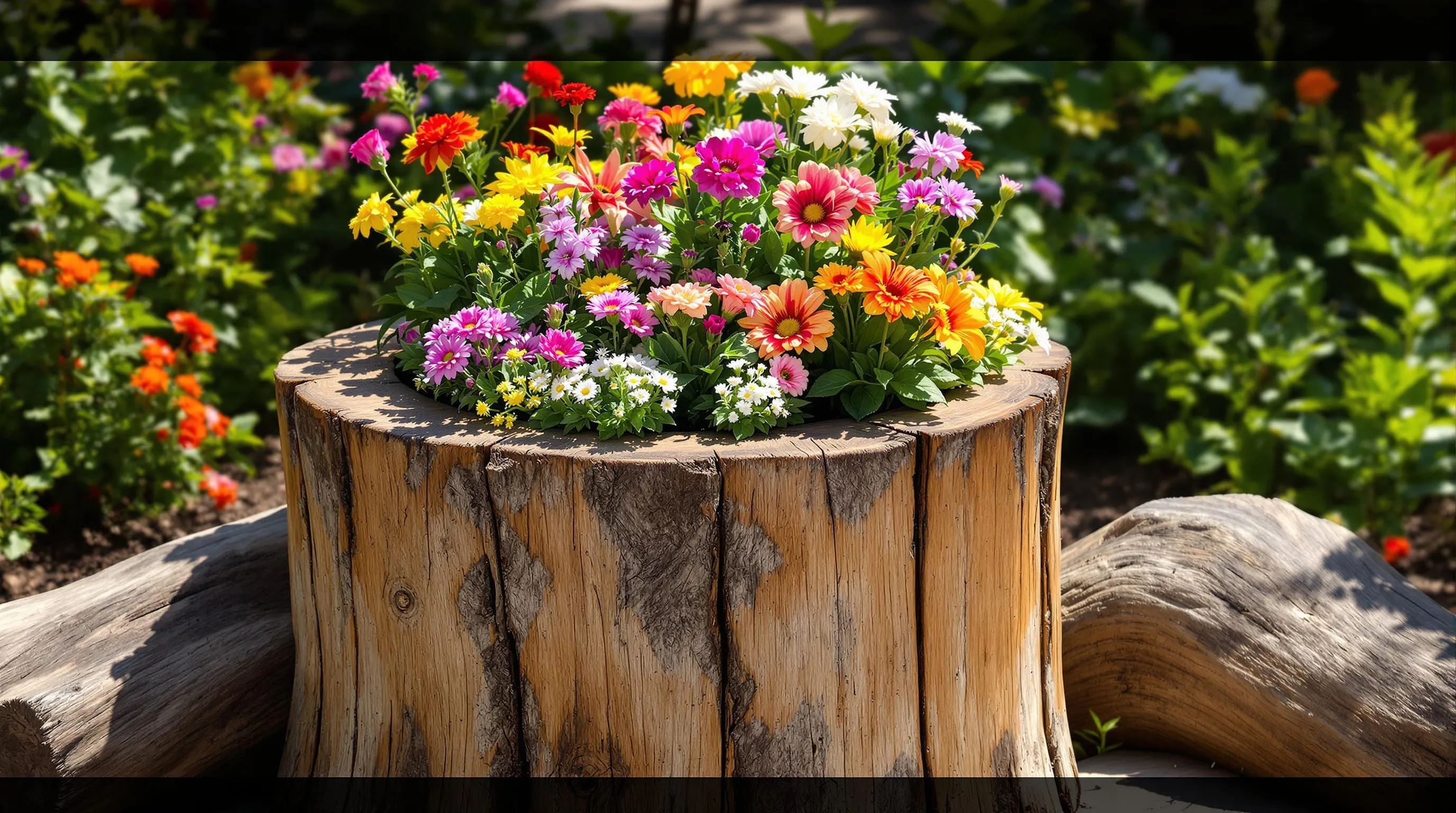 10 Creative Tree Stump Planter Ideas to Transform Your Garden | DIY Upcycling Guide 9 8 tree stump planter ideas