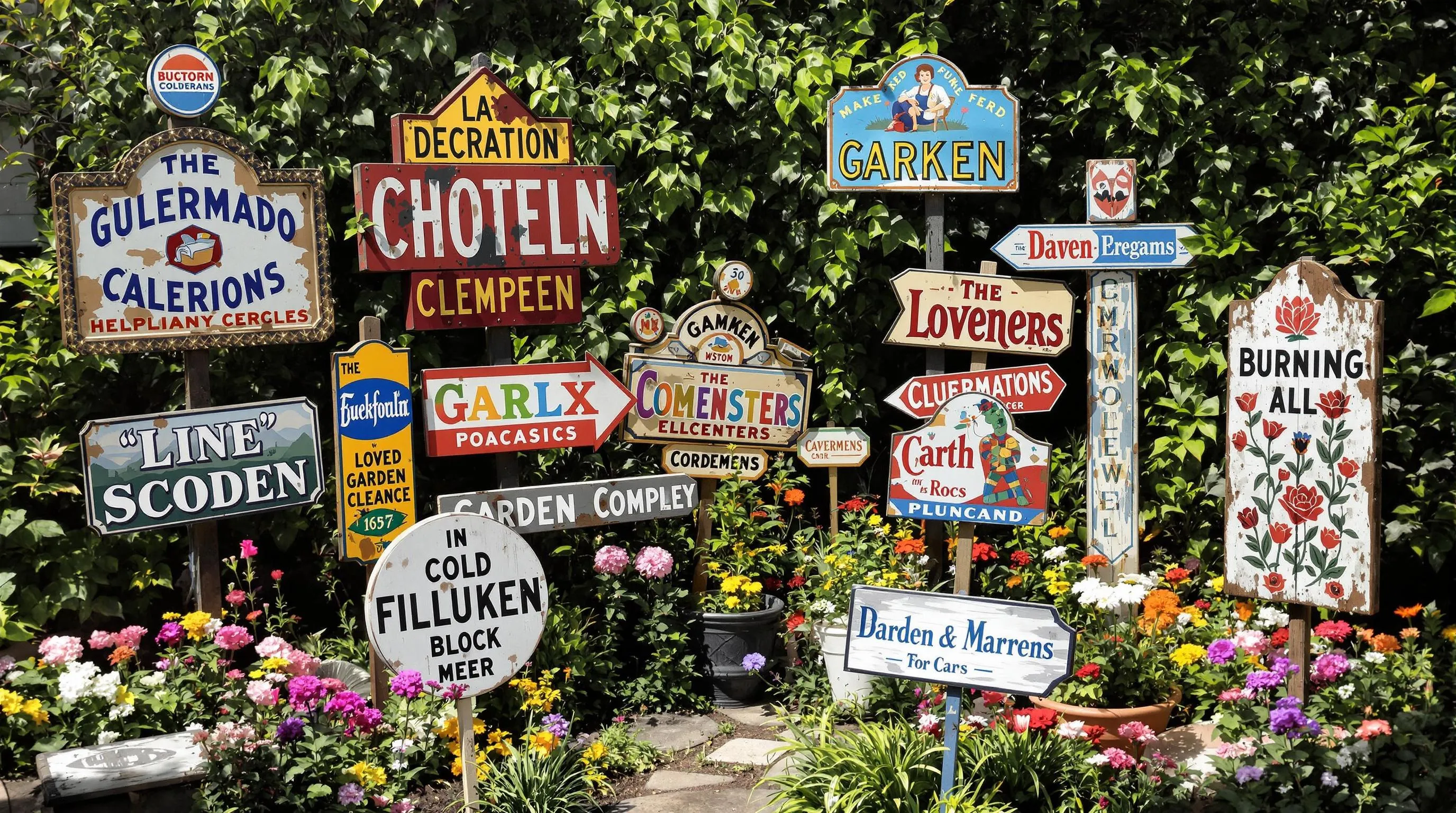 8 vintage garden decor ideas