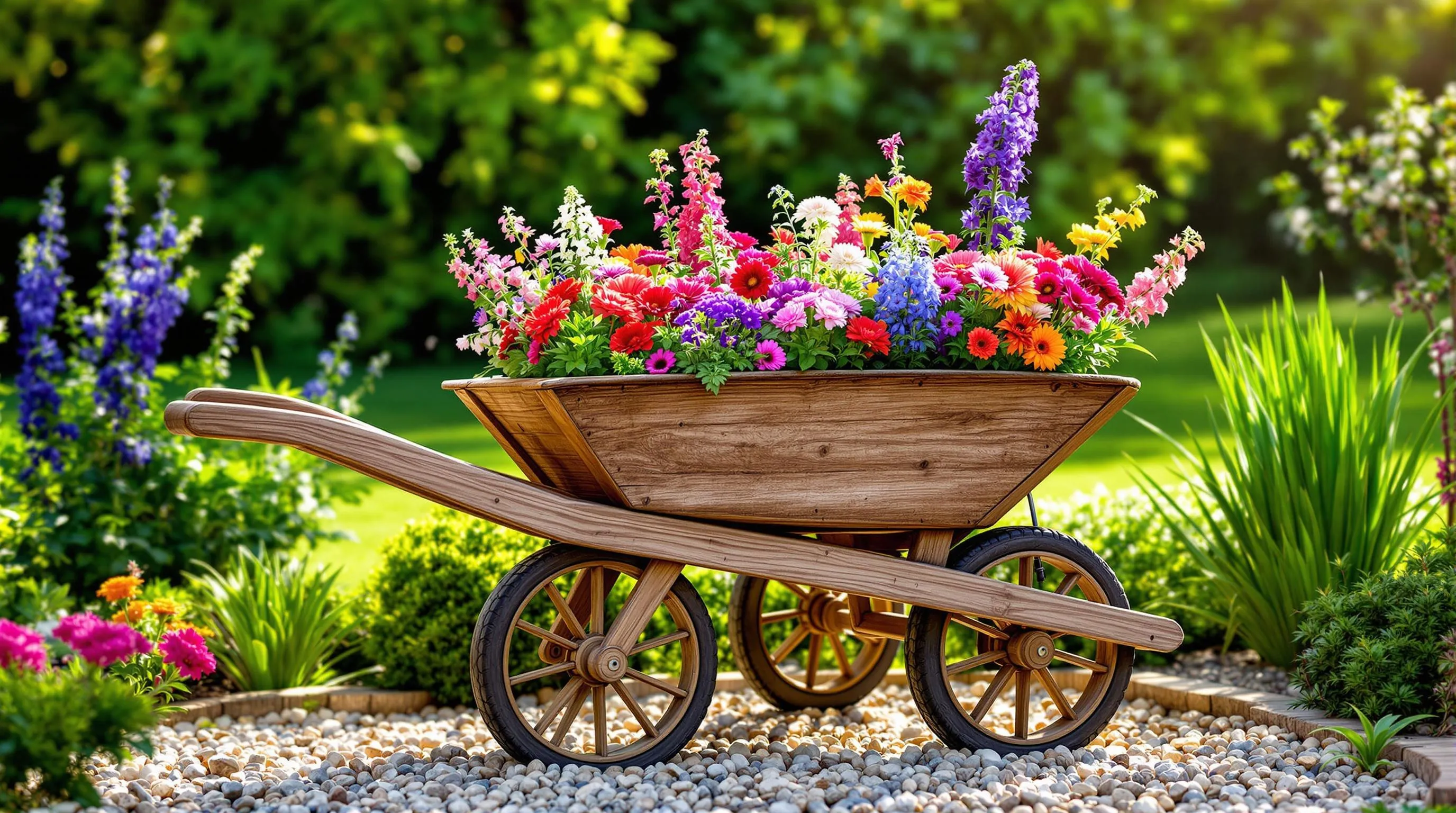 8 wheelbarrow planter ideas