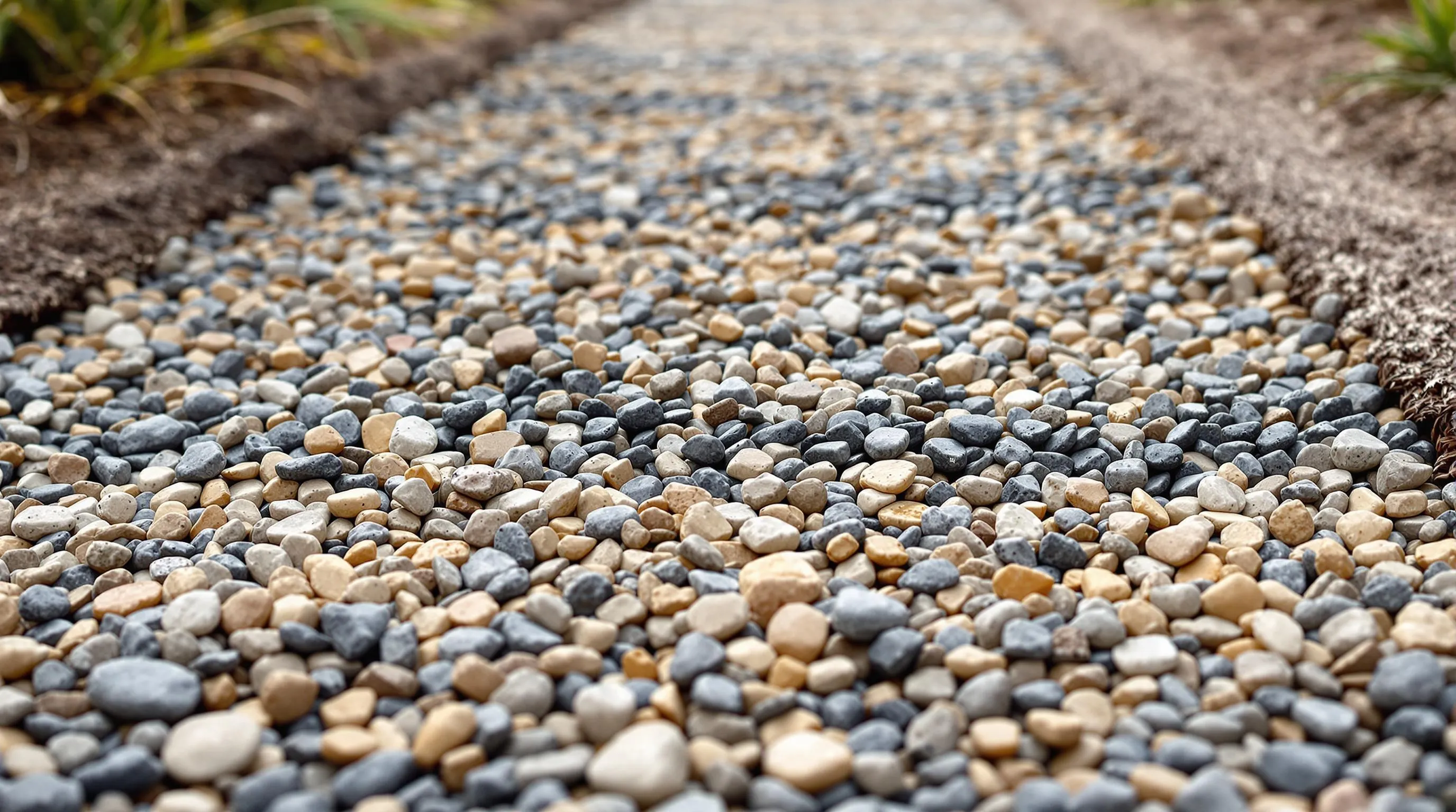 gravel drainage path