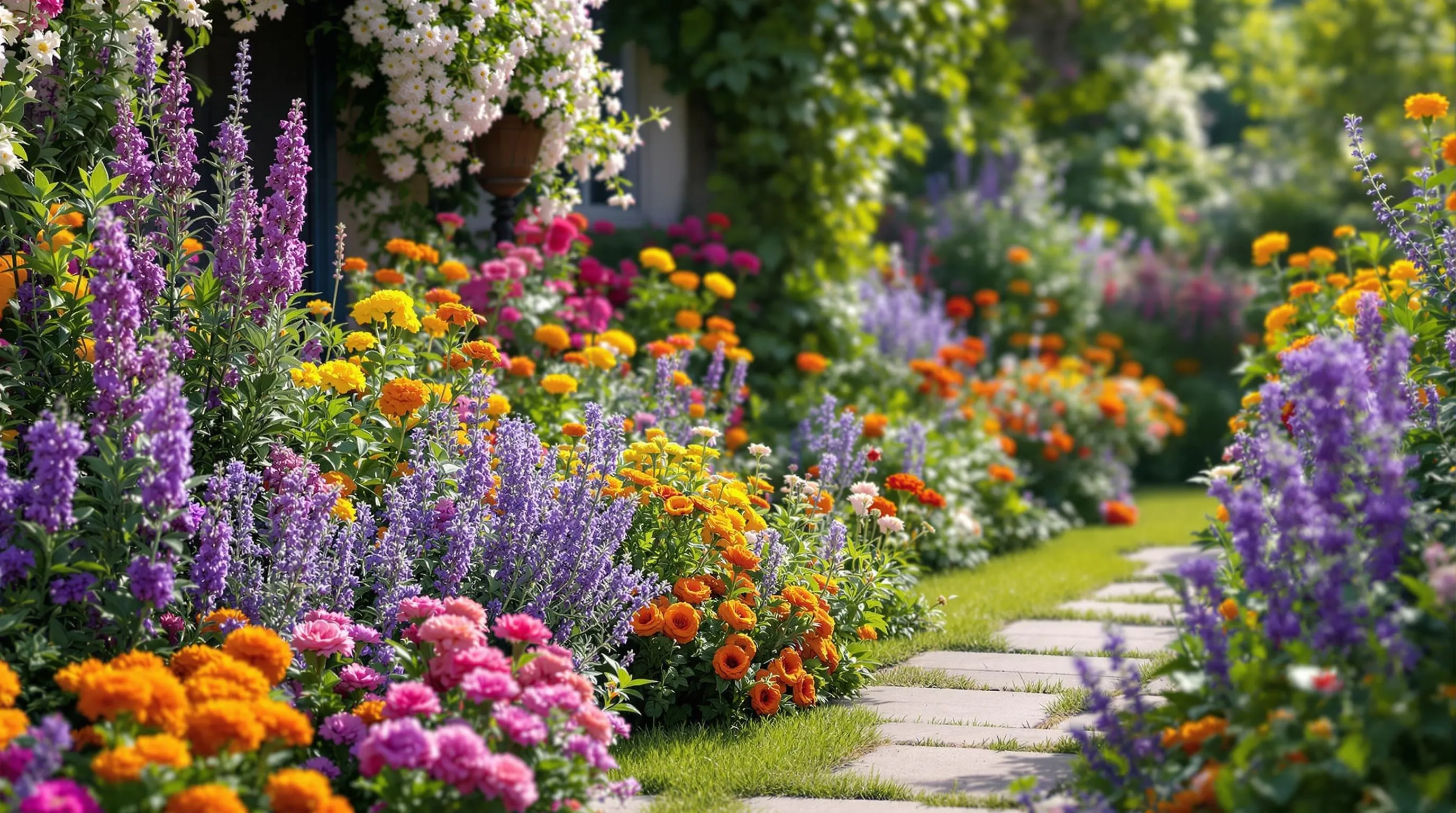 herb and flower combination garden ideas