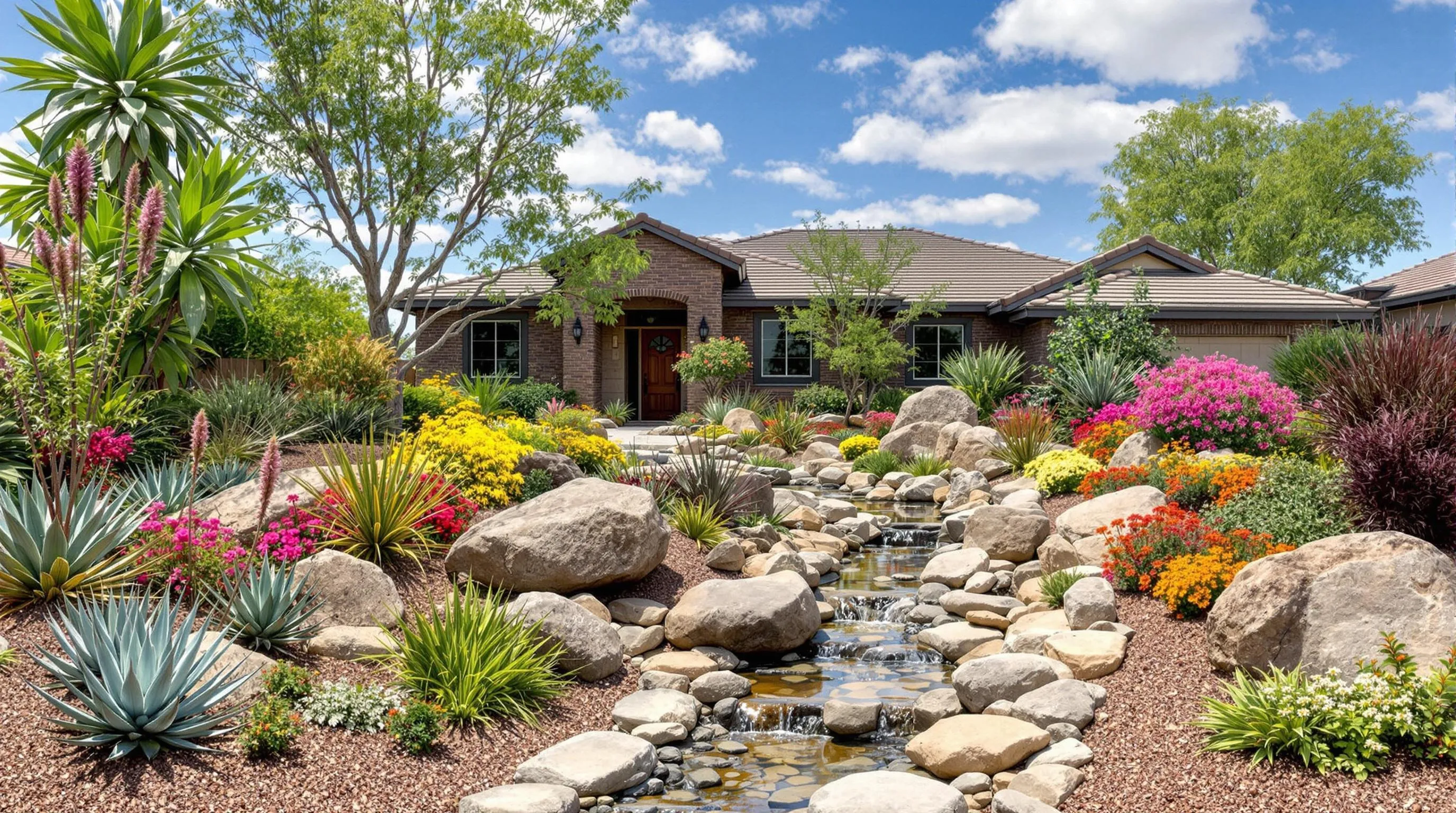 10 Stunning No-Grass Front Yard Ideas That Save Water and Boost Curb Appeal 1 no grass front yard ideas