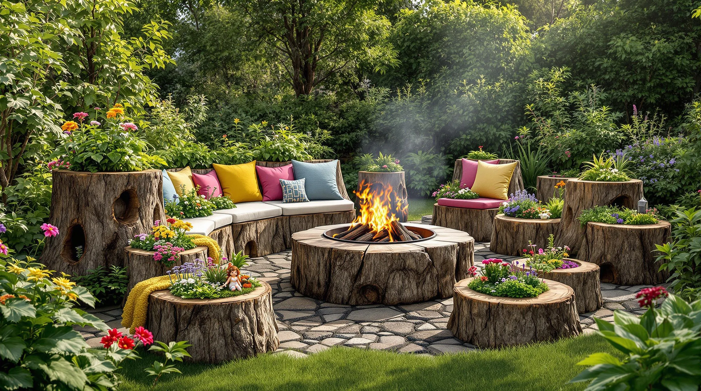 stumpery garden ideas