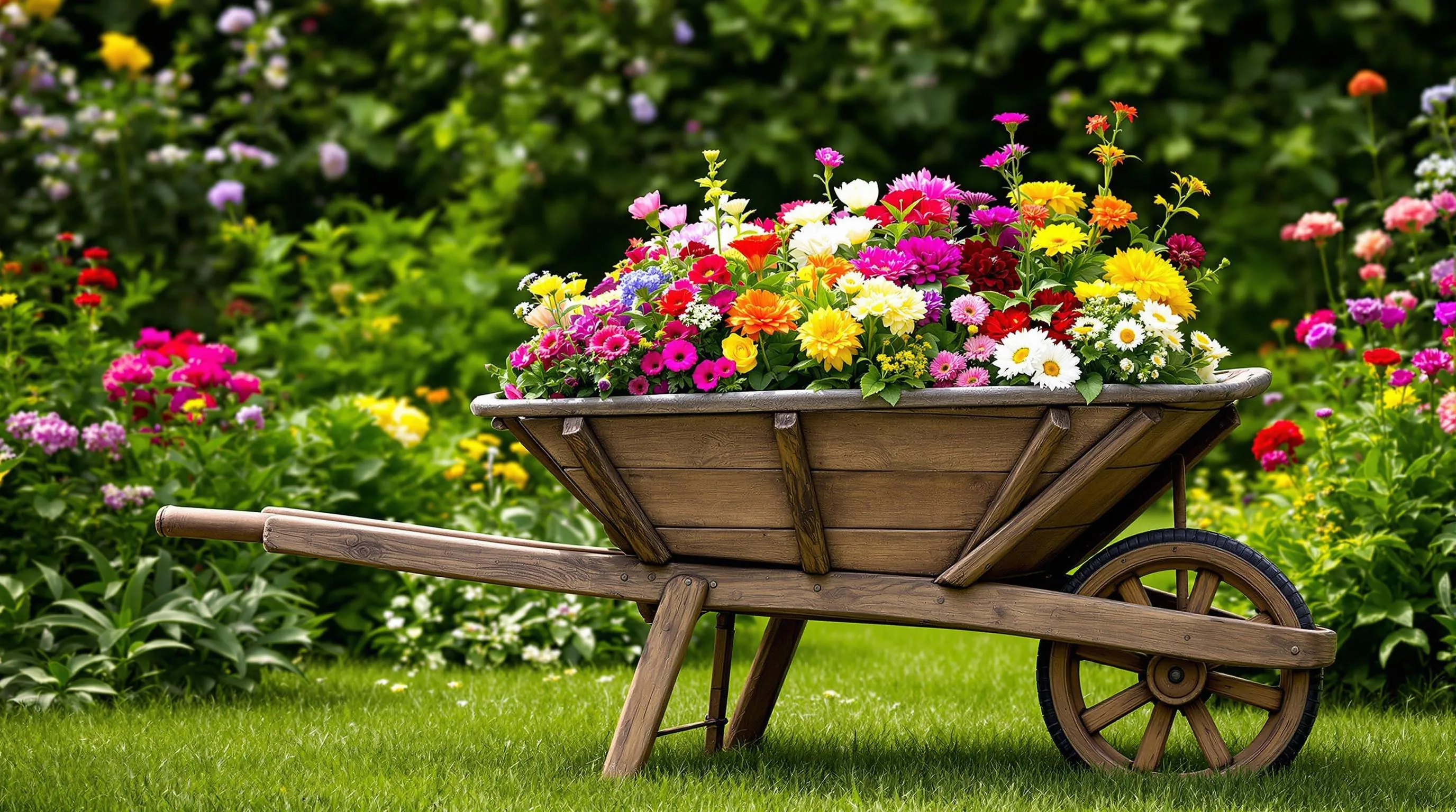 wheelbarrow planter ideas
