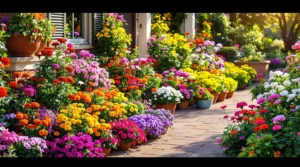 1 potted flowers for patio ideas