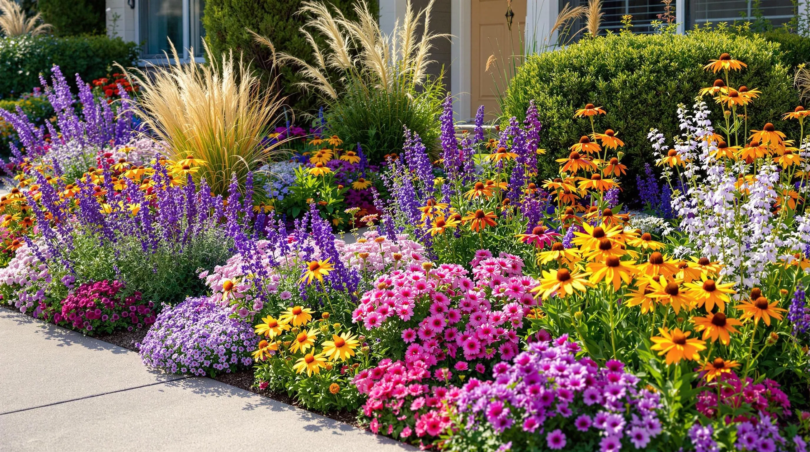 10 Stunning Flower Bed Ideas to Transform Your Home's Front Yard 4 2 flower bed ideas in front of house