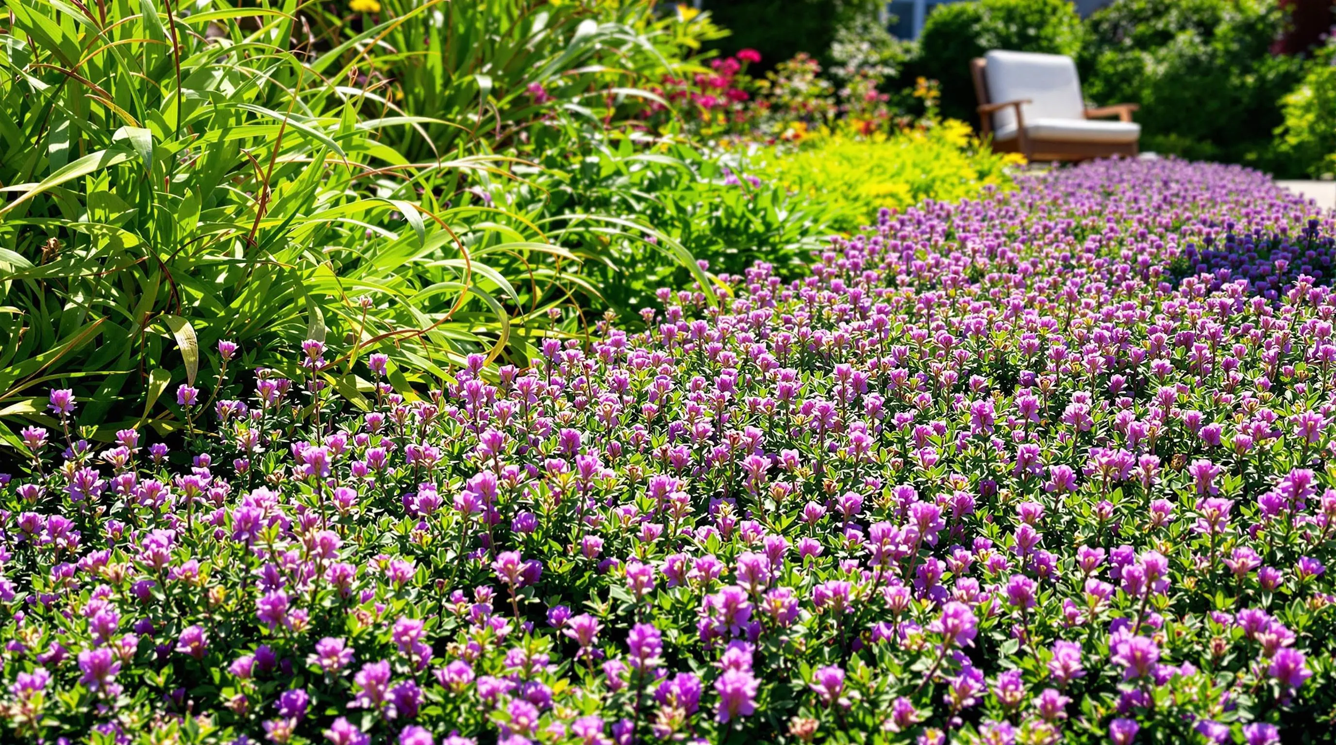 2 no mow lawn ideas with ground covers