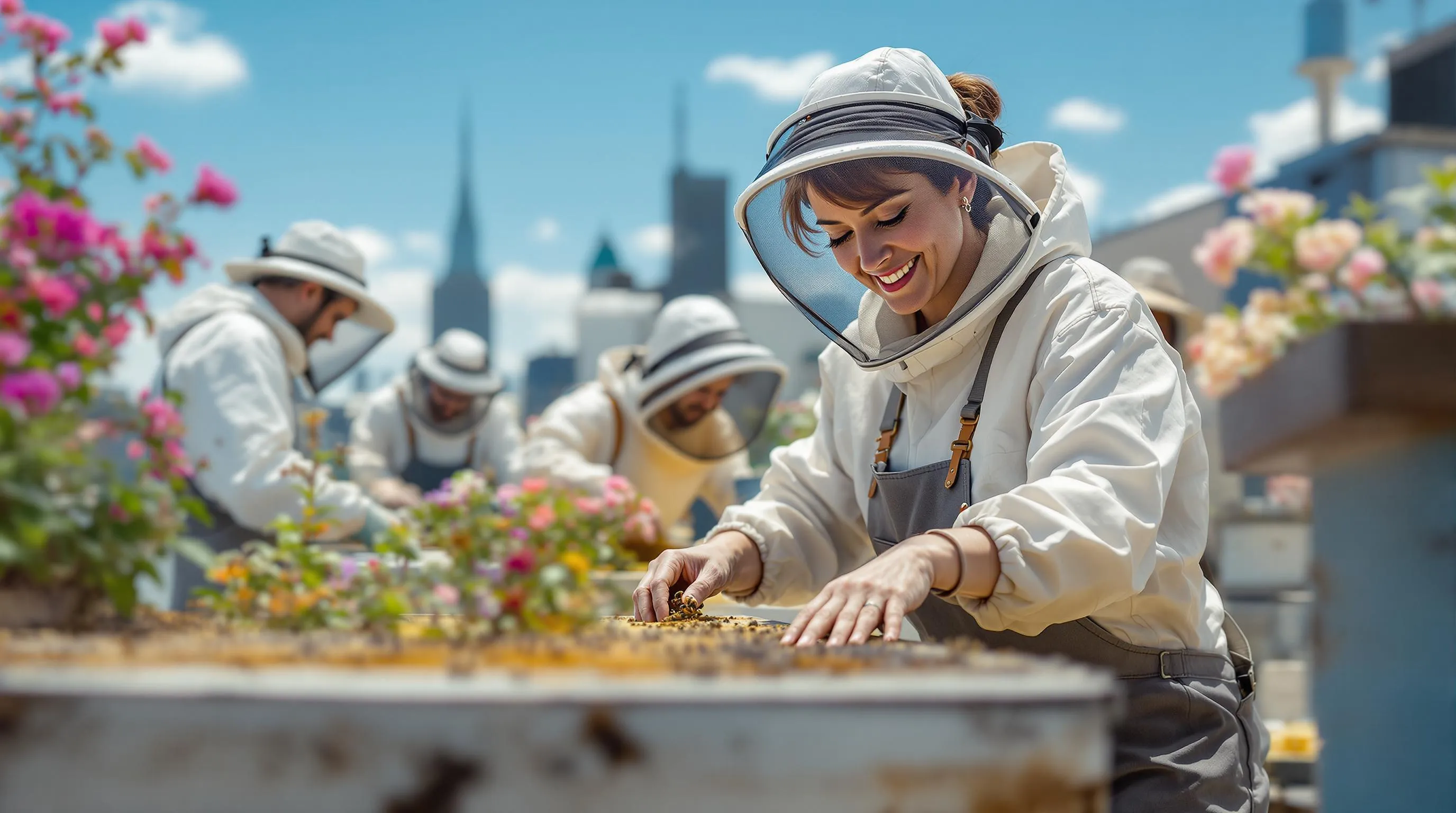 10 Urban Rooftop Beekeeping Garden Ideas for Sustainable City Living 7 6 rooftop beekeeping garden ideas 2