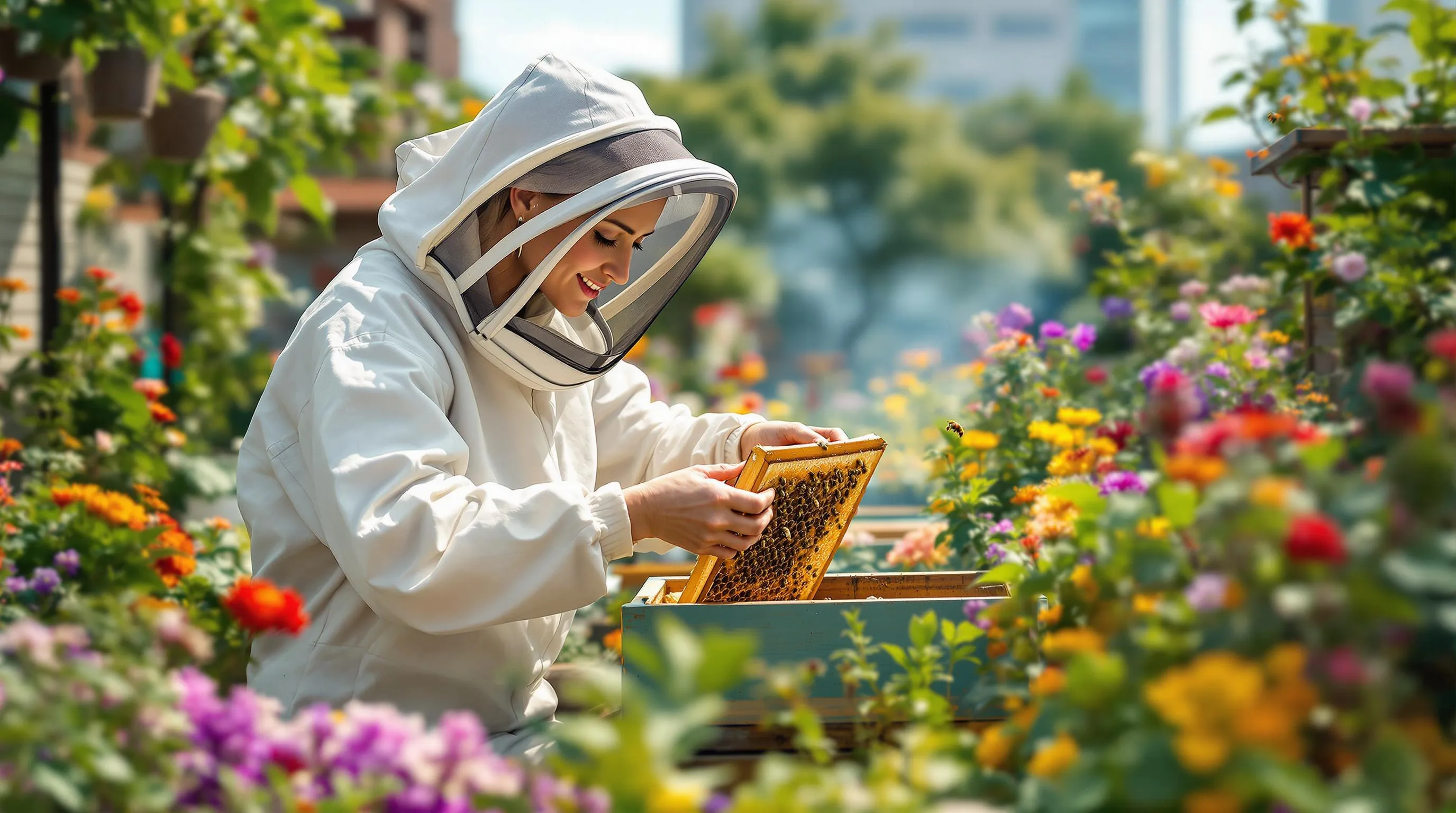 10 Urban Rooftop Beekeeping Garden Ideas for Sustainable City Living 8 7 rooftop beekeeping garden ideas 2