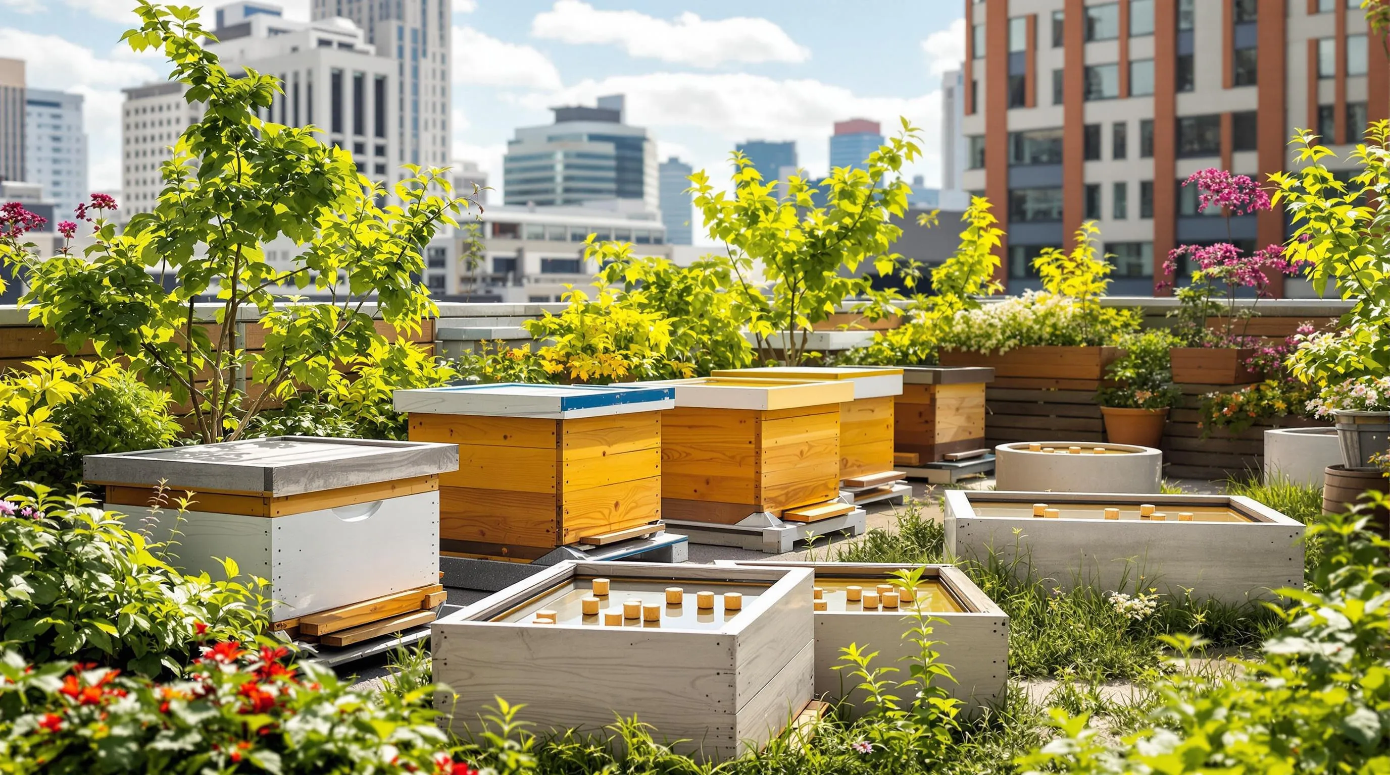 10 Urban Rooftop Beekeeping Garden Ideas for Sustainable City Living 1 rooftop beekeeping garden ideas 2